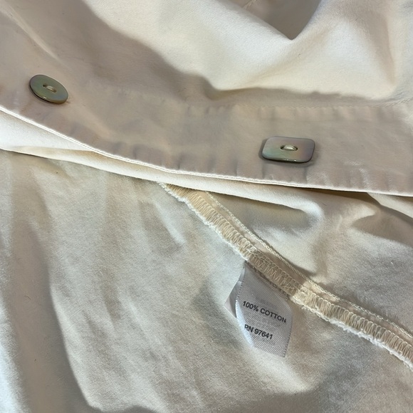 J JILL Yellow Unlined Jacket Long Sleeve Classic Collared Button Down Shirt szL - Picture 9 of 10